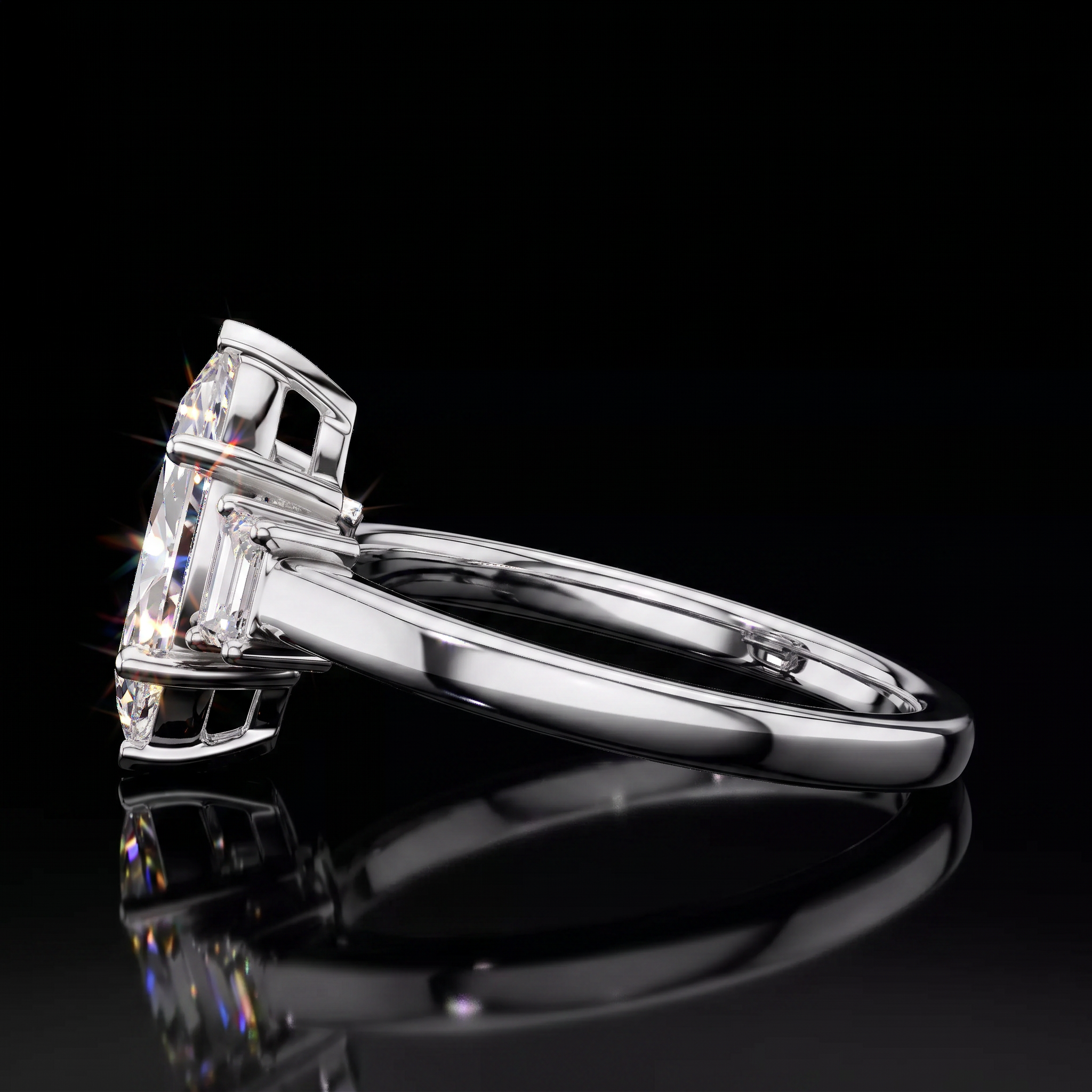 1.70 Karat Lab Grown Pırlanta Markiz Yüzük (14 ayar 3.2Gr altin)