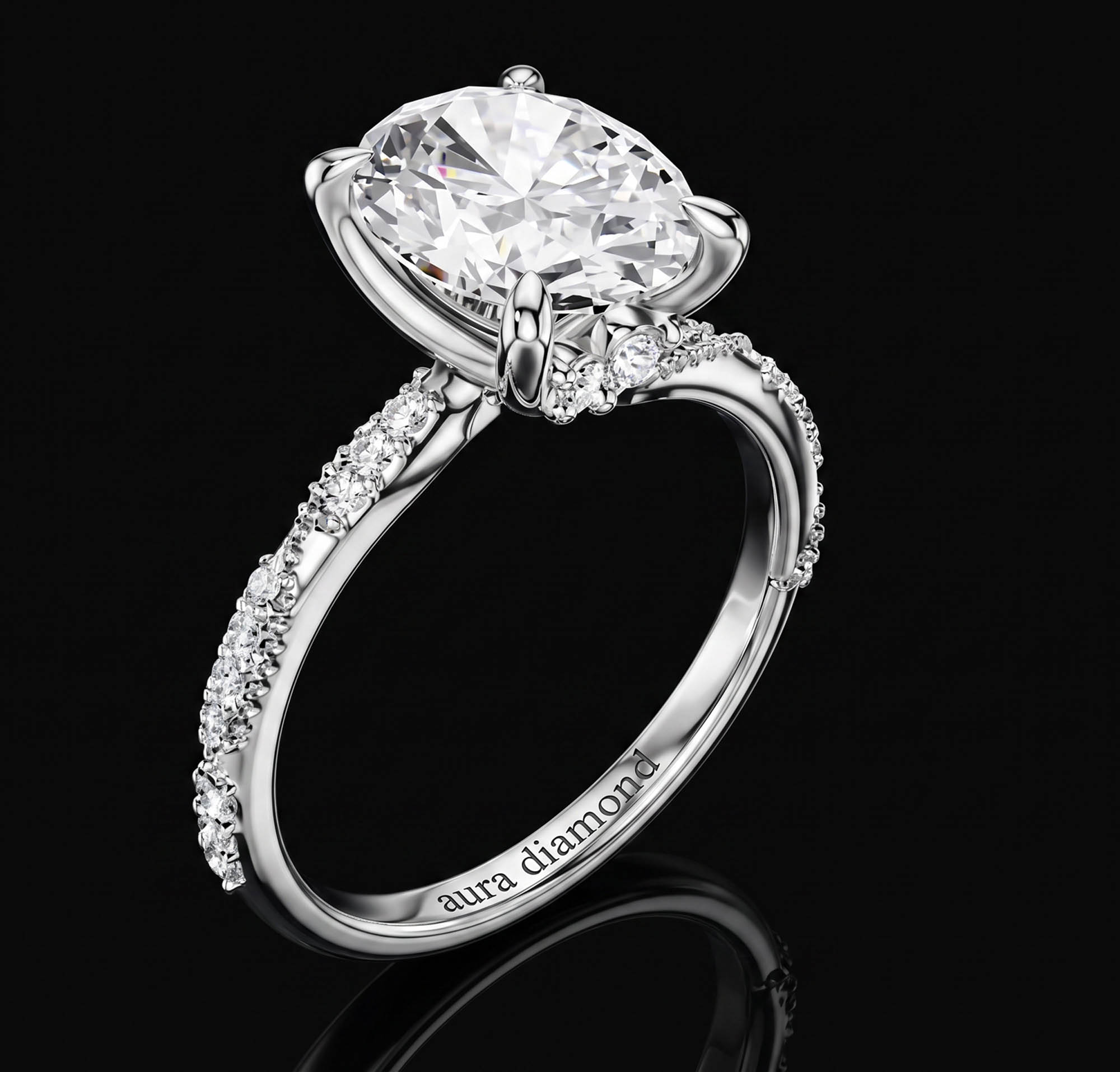 Oval Tektaşlar 2.75 Karat Lab Grown Oval Laboratuvar Pırlantası Tektaş Yüzük (14 ayar 2.8Gr )