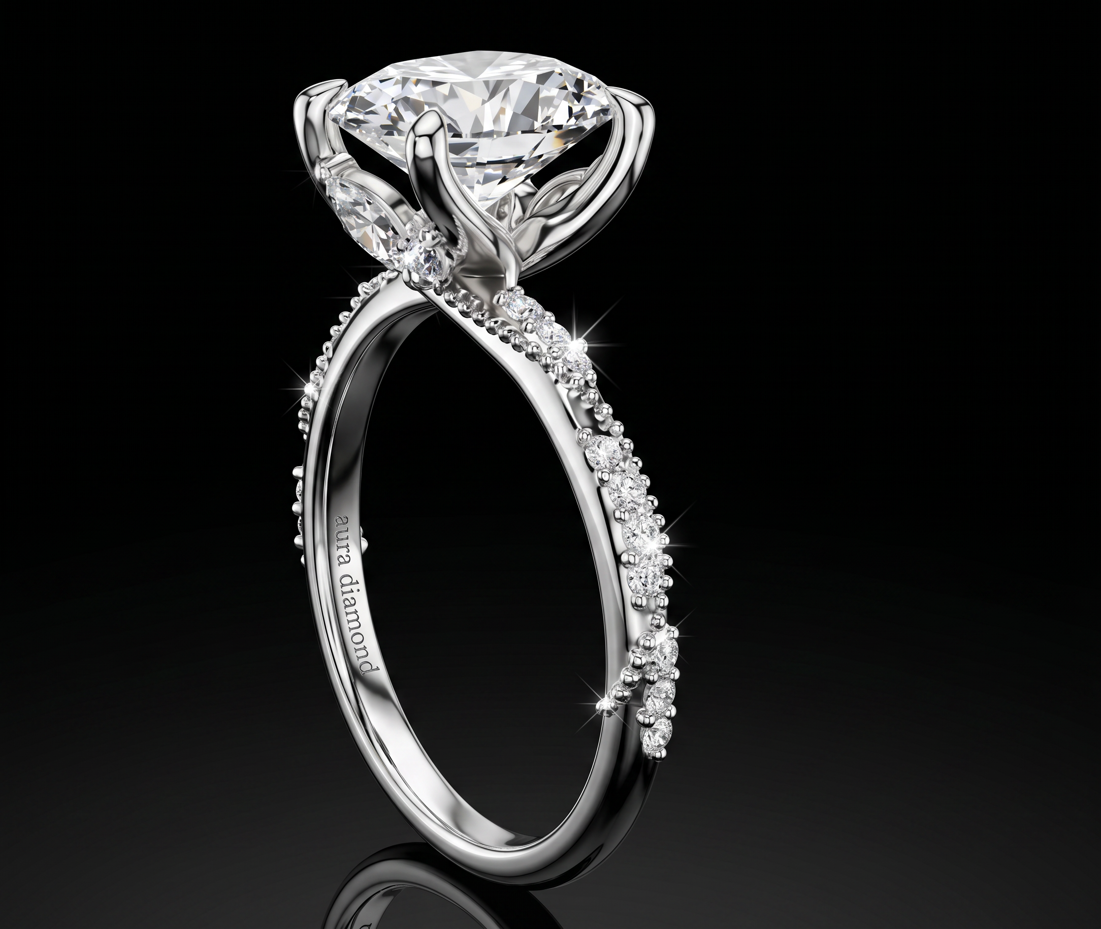 2.75 Karat Lab Grown Oval Pırlanta Yüzük (14 ayar 2.8Gr altin)