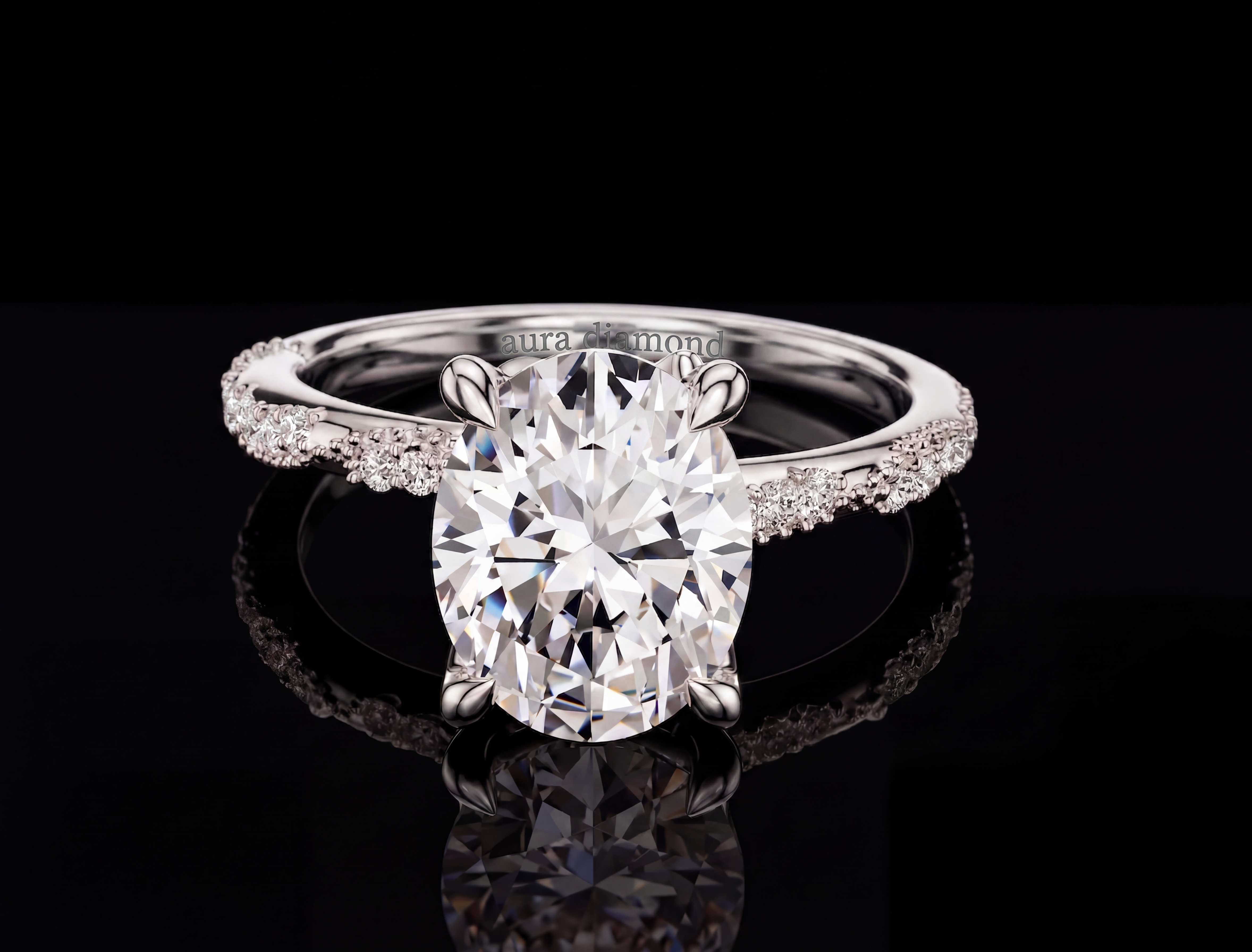 2.75 Karat Lab Grown Oval Pırlanta Yüzük (14 ayar 2.8Gr altin)