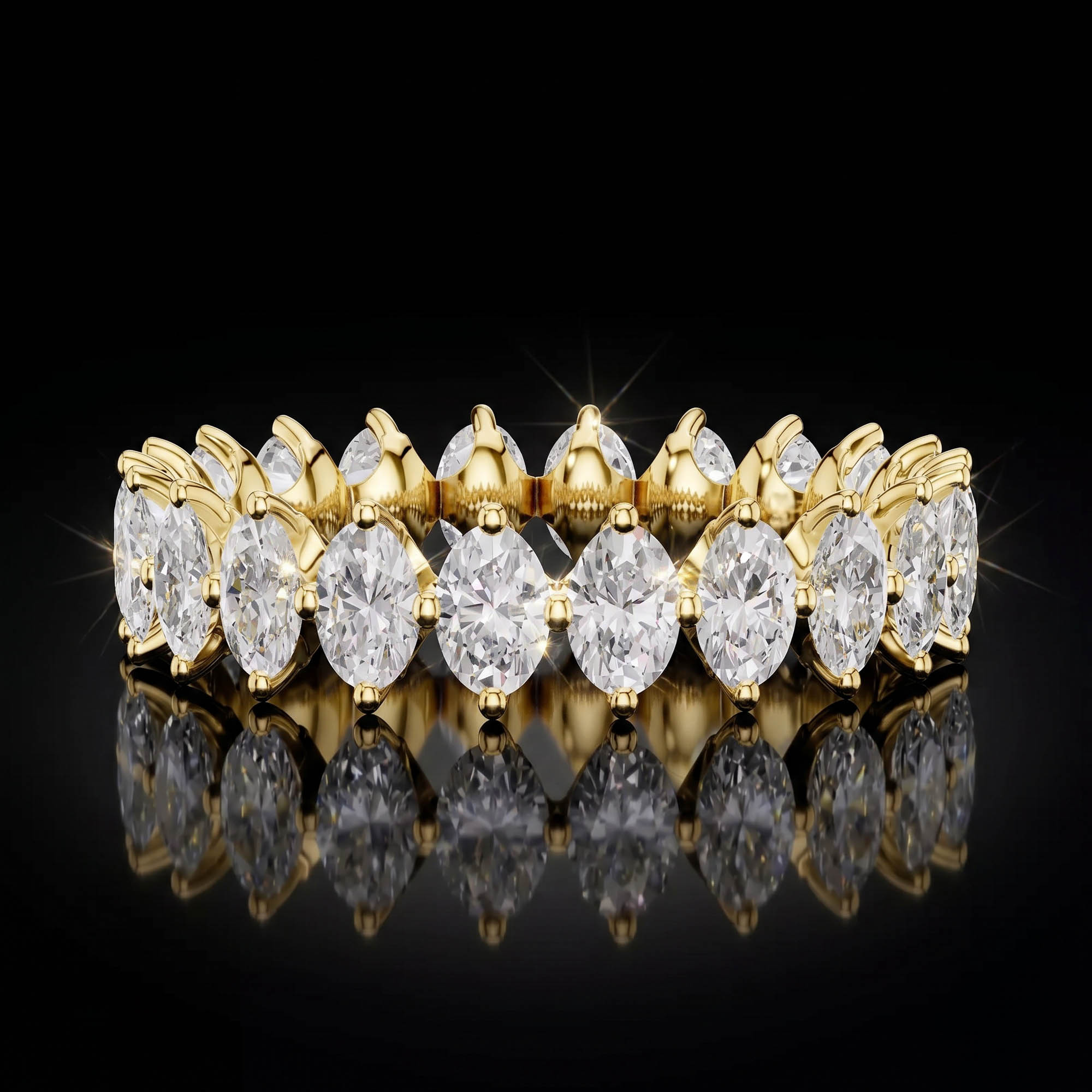 Aura 1,66 Karat Dikey Oval Kesim CVD Pırlanta Lab Grown Tamtur Yüzük    (14 ayar 1.36Gr altin)